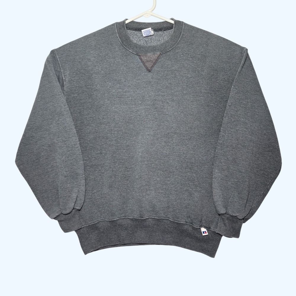 Vintage Russell Athletic Crewneck Sweatshirt Gray Made in USA Mens Large 90s Y2K